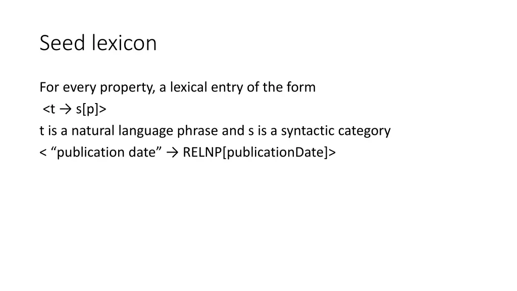 seed lexicon