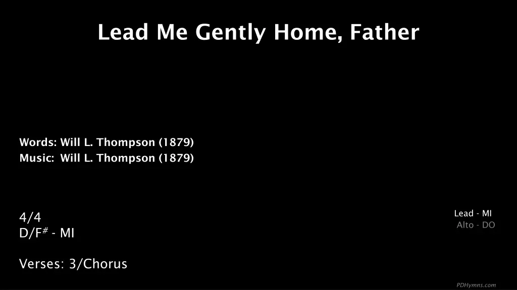 lead me gently home father