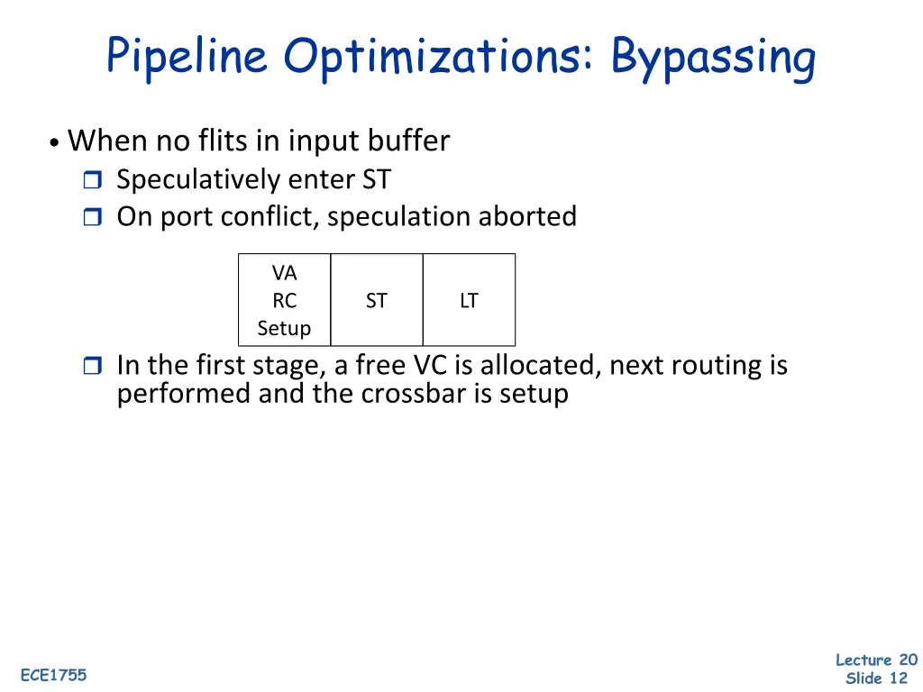 pipeline optimizations bypassing