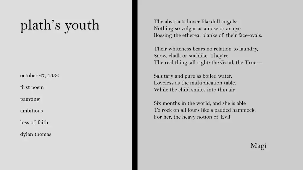 plath s youth