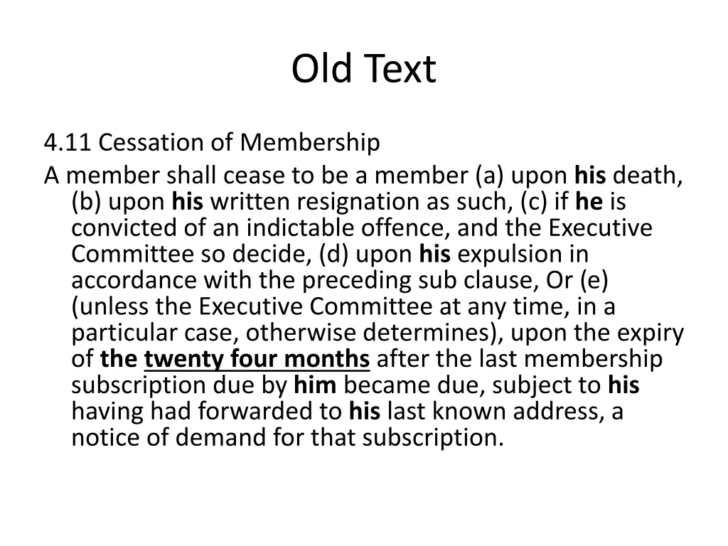 old text