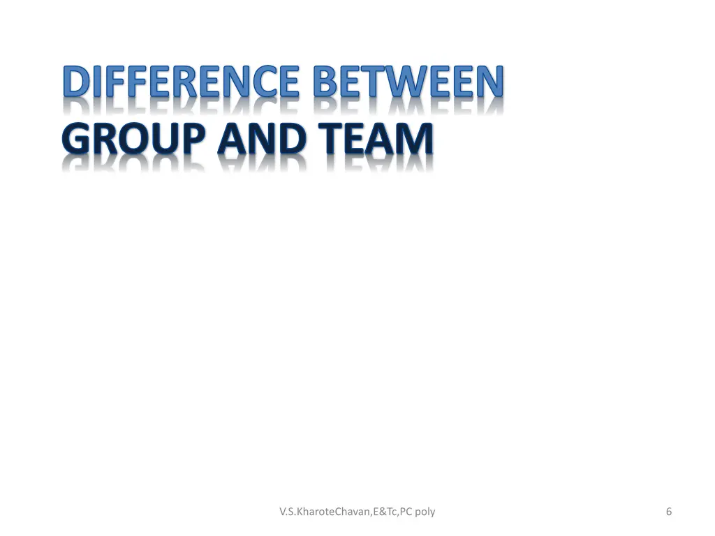difference between group and team