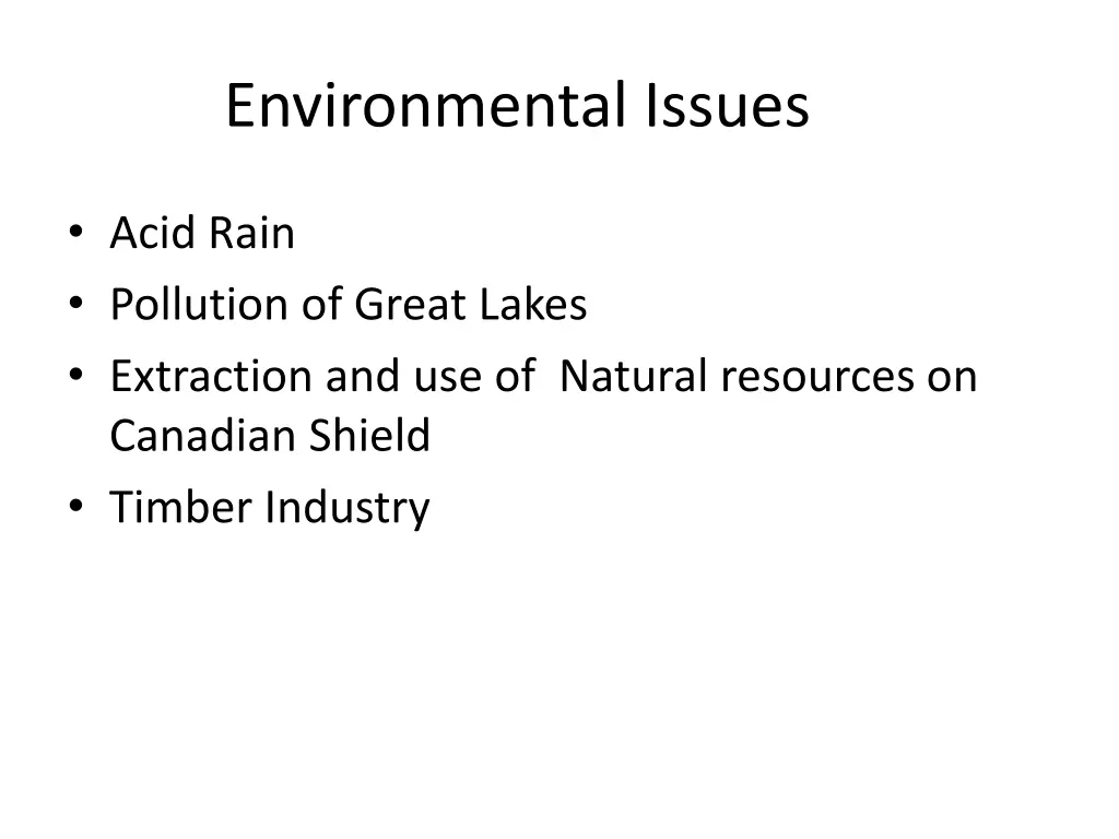 environmental issues