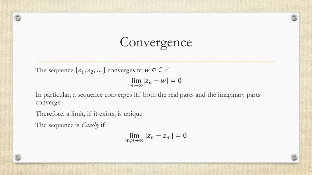 convergence
