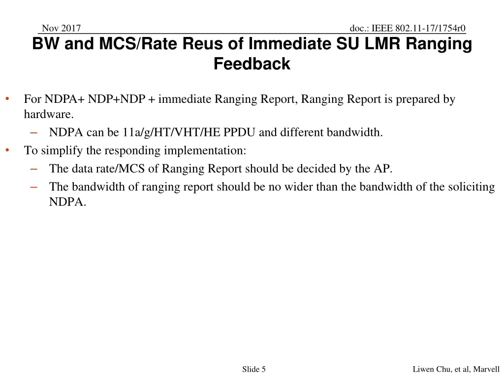 nov 2017 bw and mcs rate reus of immediate