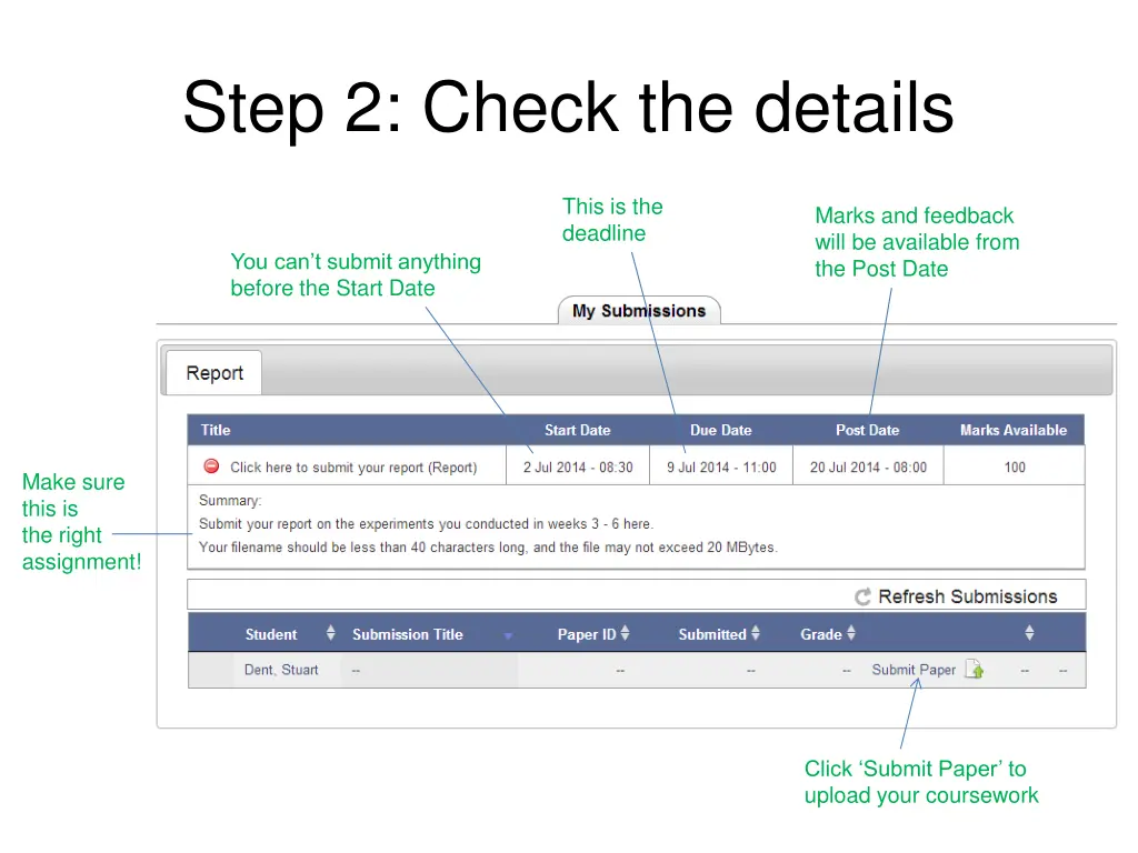 step 2 check the details