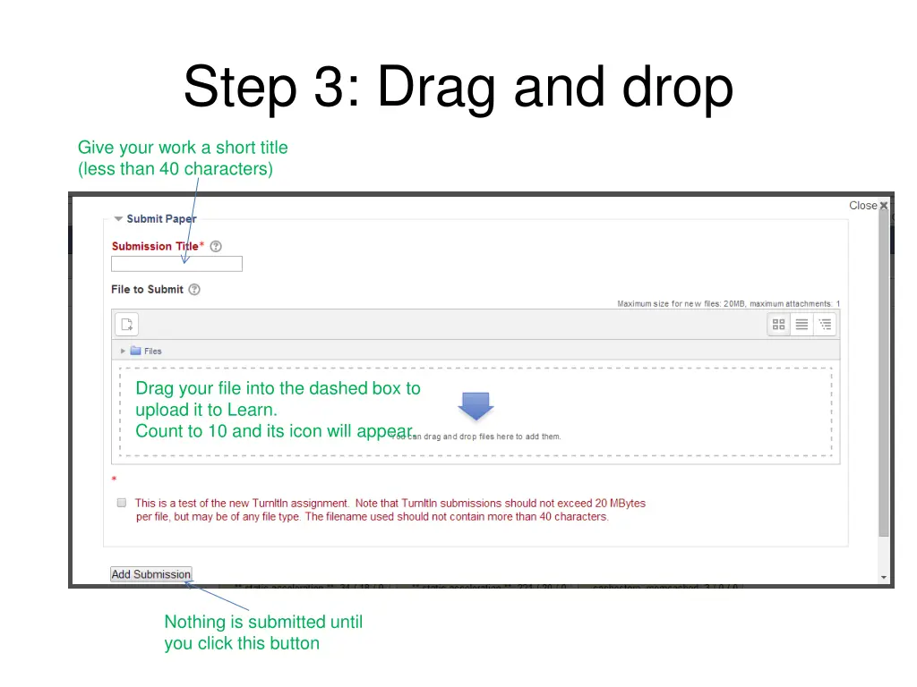 step 3 drag and drop