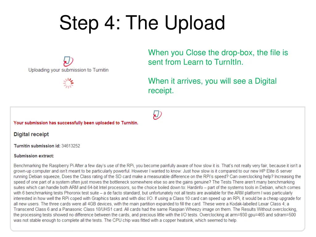 step 4 the upload