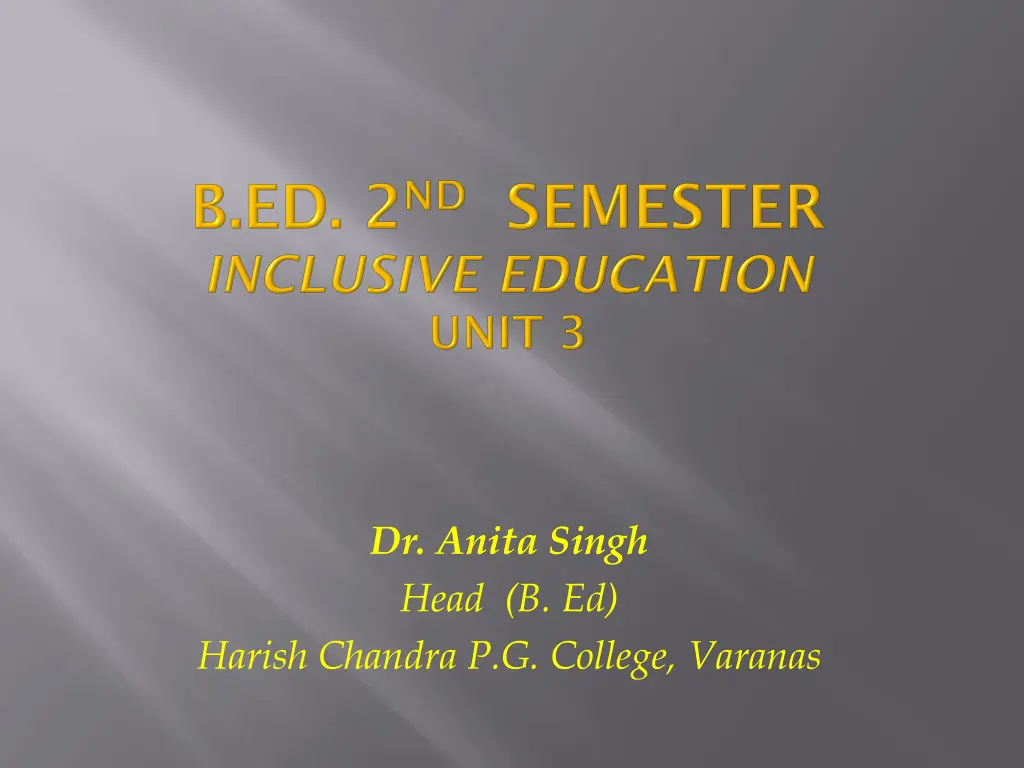 dr anita singh head b ed