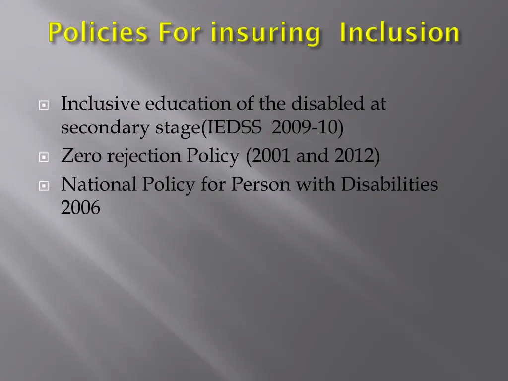 inclusive education of the disabled at secondary