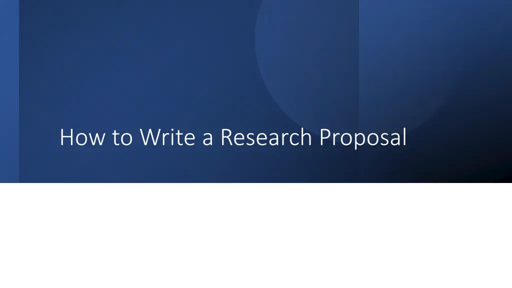 how to write a research proposal