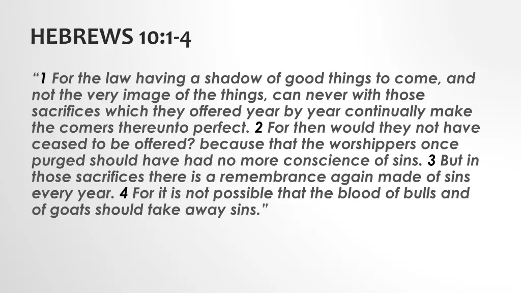 hebrews 10 1 4