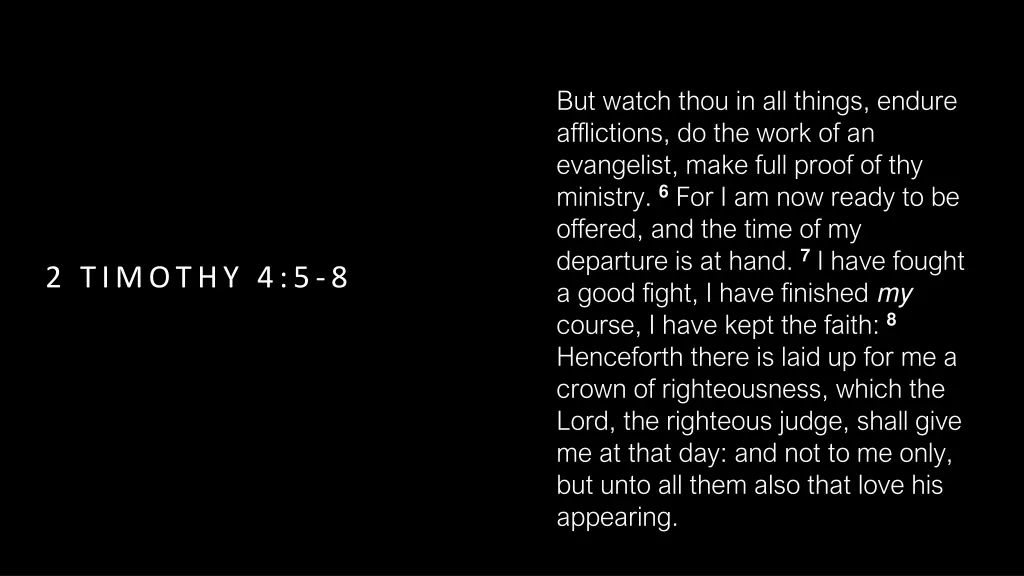 but watch thou in all things endure afflictions