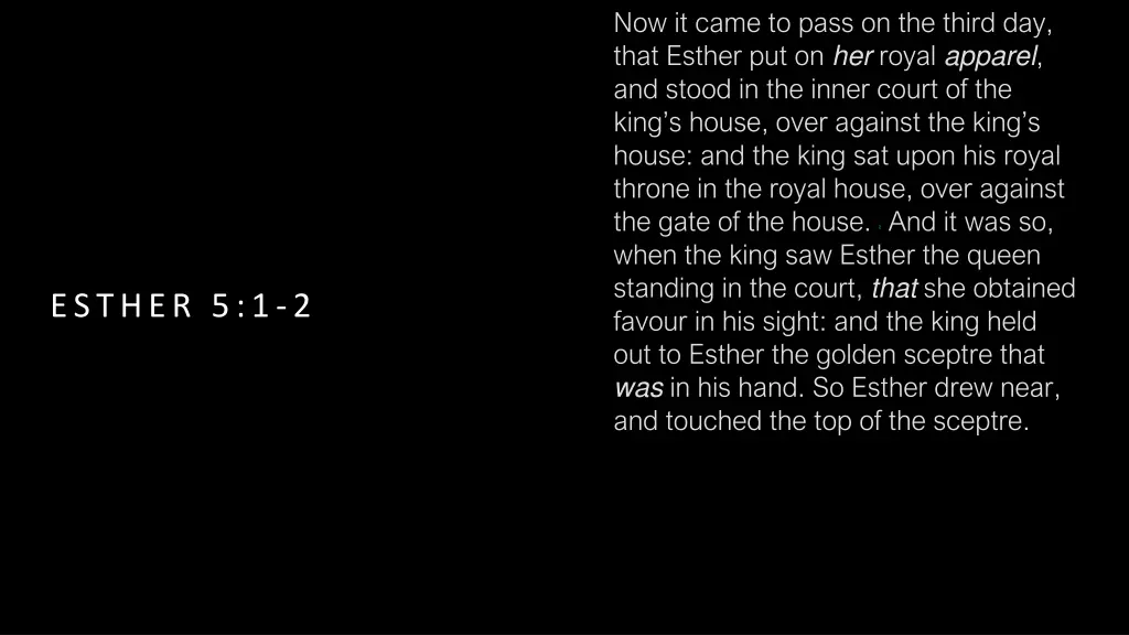 now it came to pass on the third day that esther