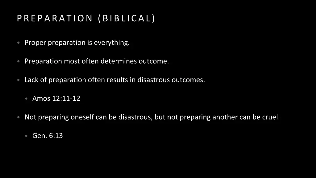 preparation biblical 1