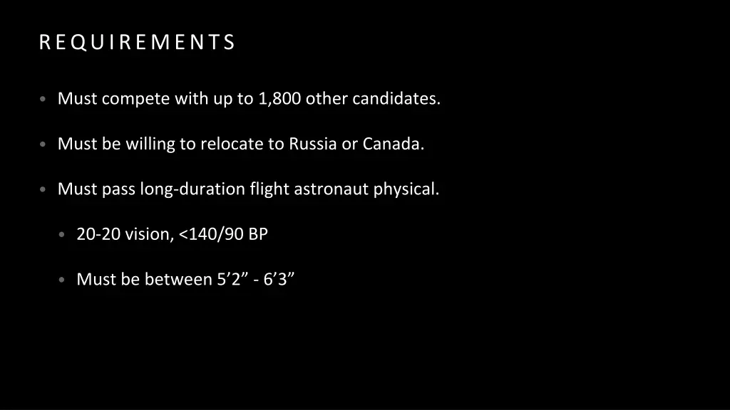 requirements 2