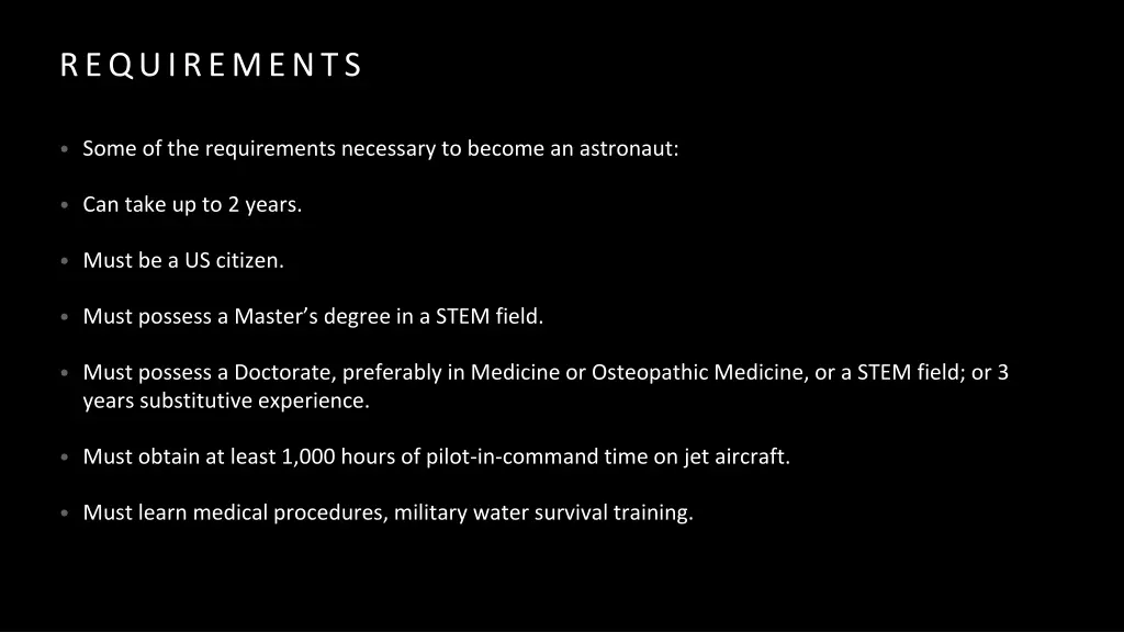 requirements