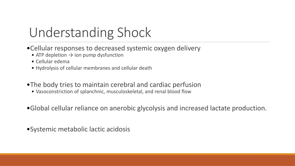 understanding shock 1