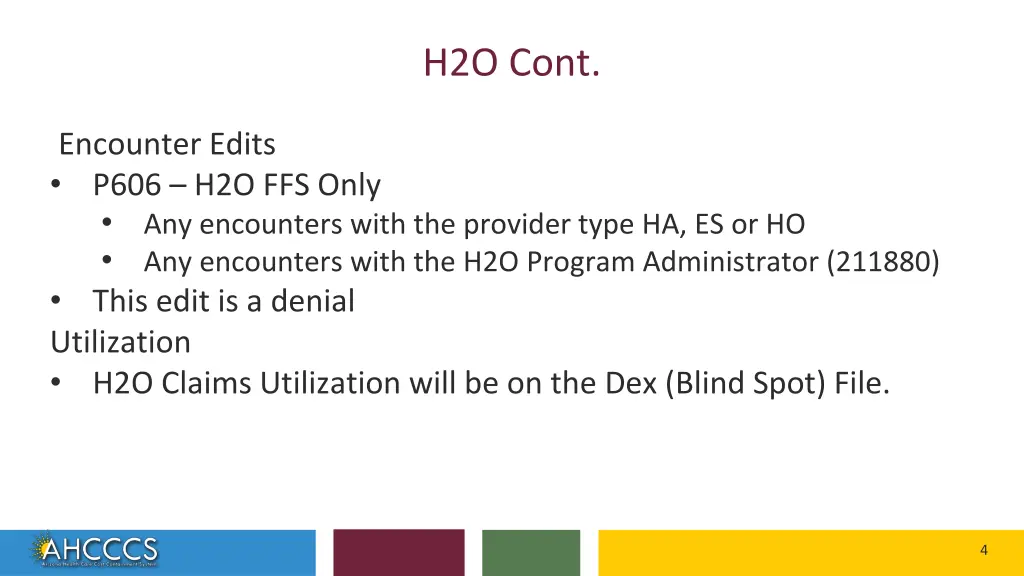 h2o cont