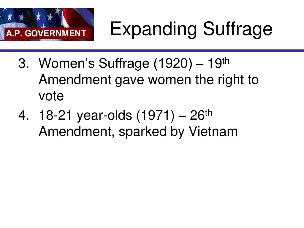 expanding suffrage 1