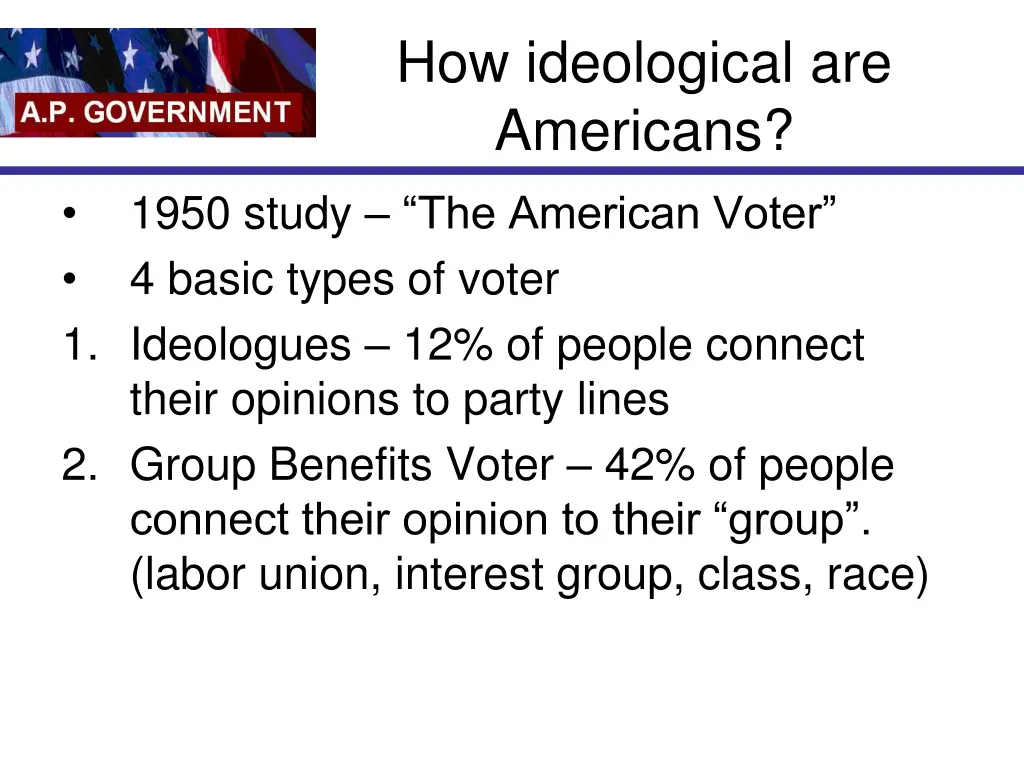 how ideological are americans