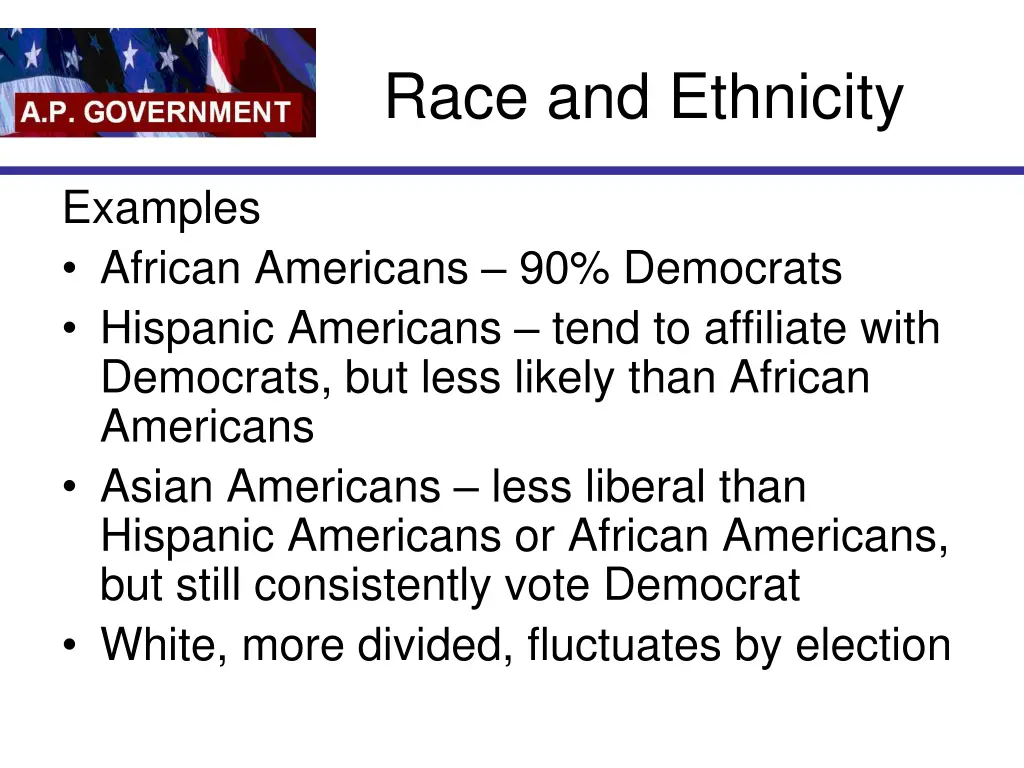 race and ethnicity