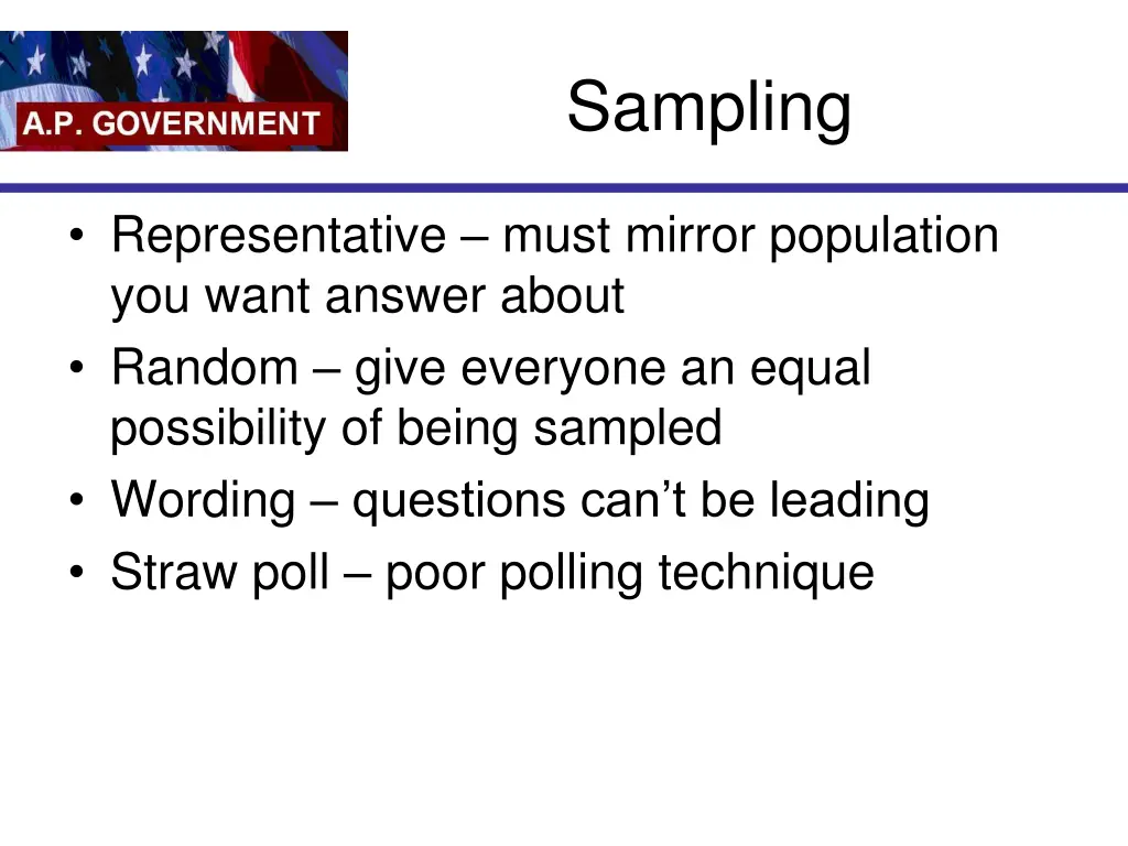 sampling