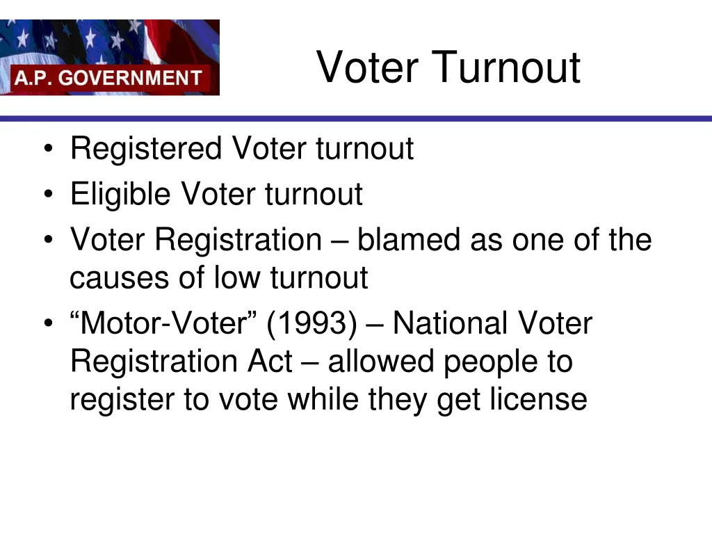 voter turnout