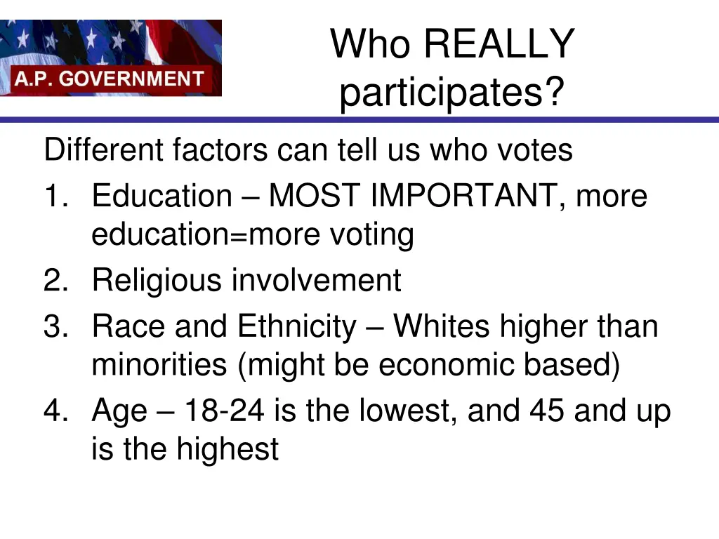 who really participates