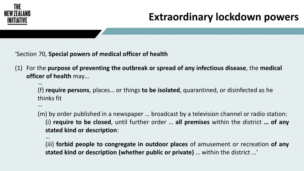 extraordinary lockdown powers