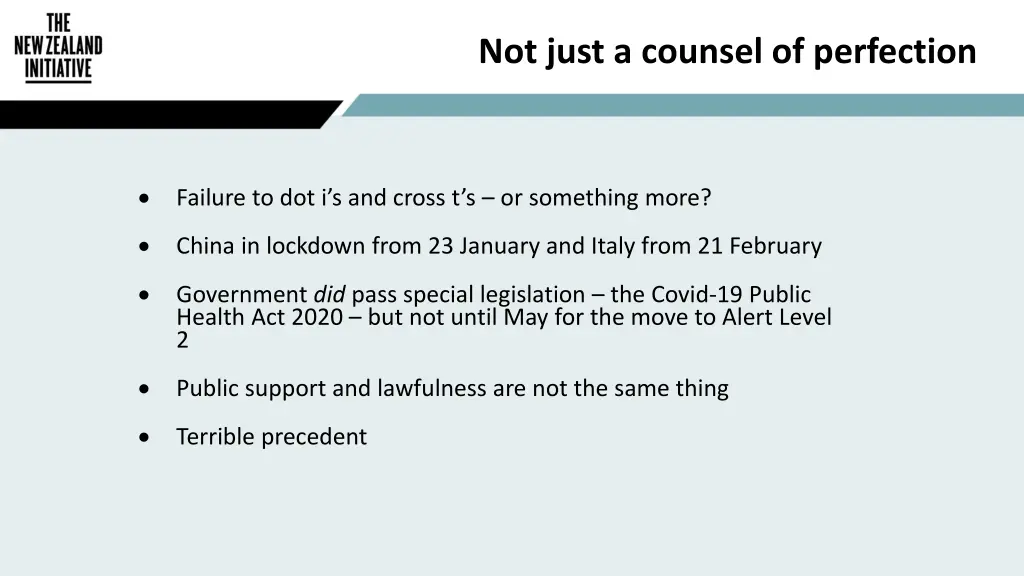 not just a counsel of perfection