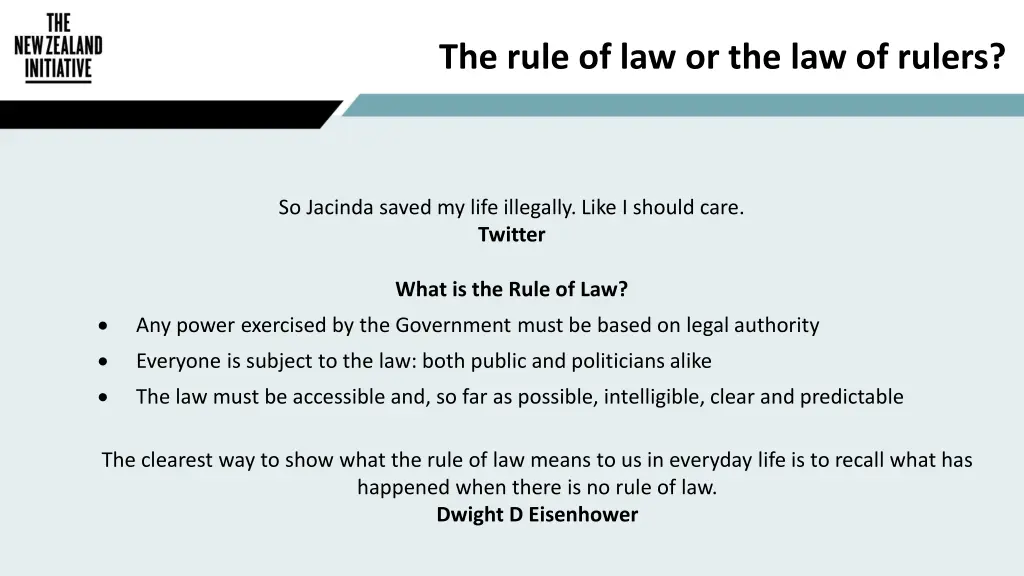 the rule of law or the law of rulers