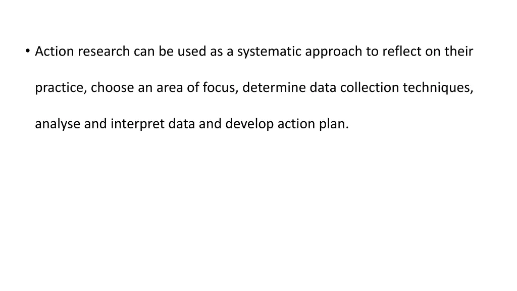 action research can be used as a systematic