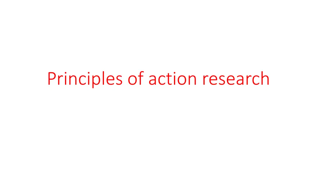 principles of action research