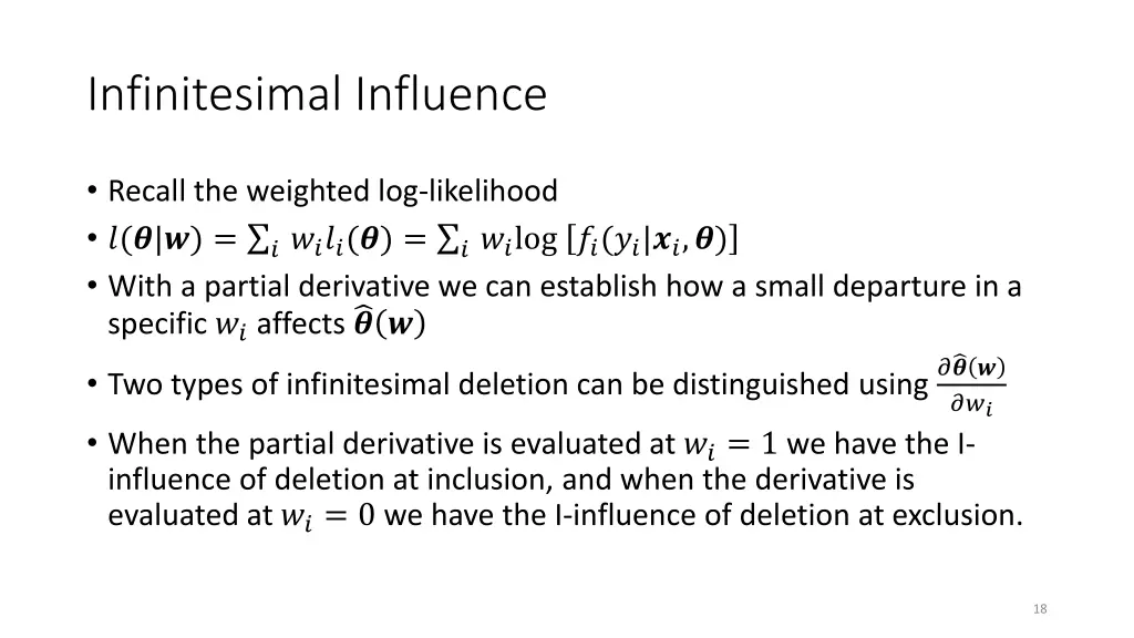 infinitesimal influence