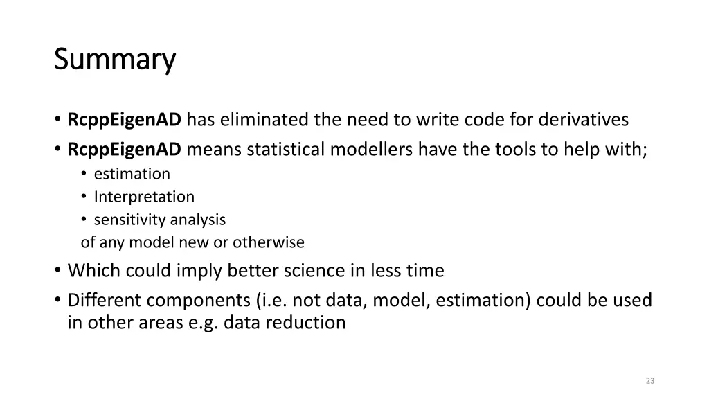 summary summary