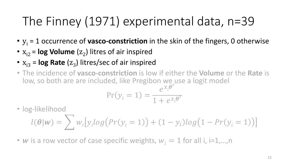the finney 1971 experimental data n 39