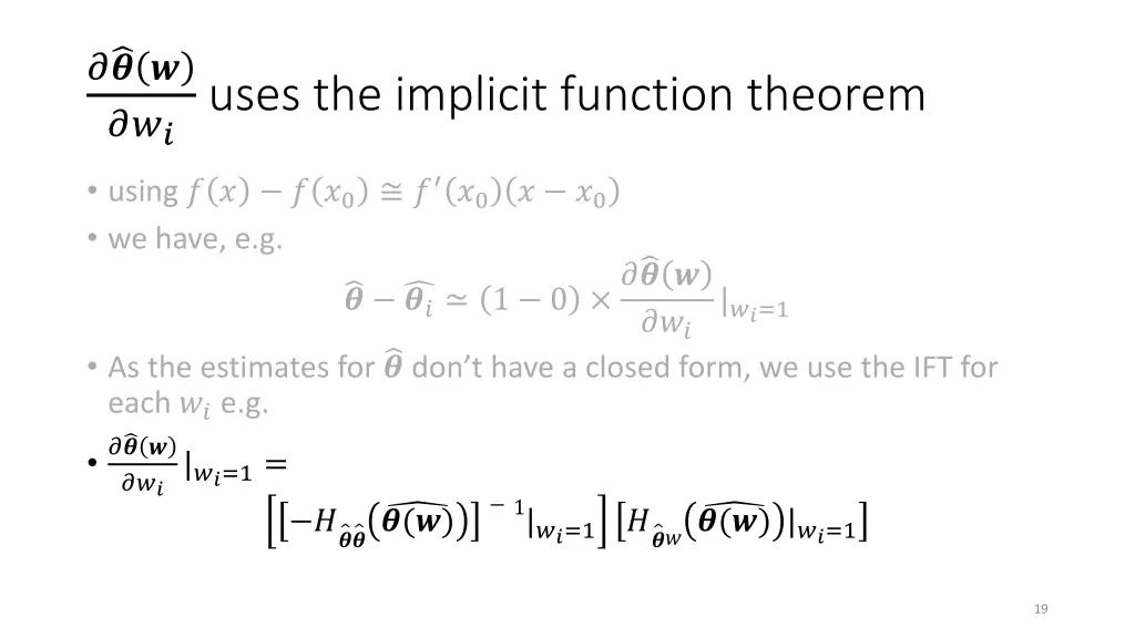 uses the implicit function theorem