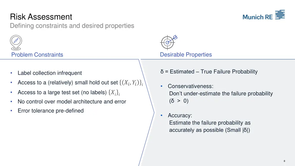 risk assessment defining constraints and desired