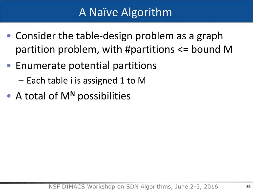 a na ve algorithm