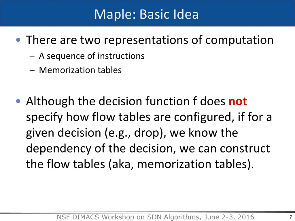 maple basic idea