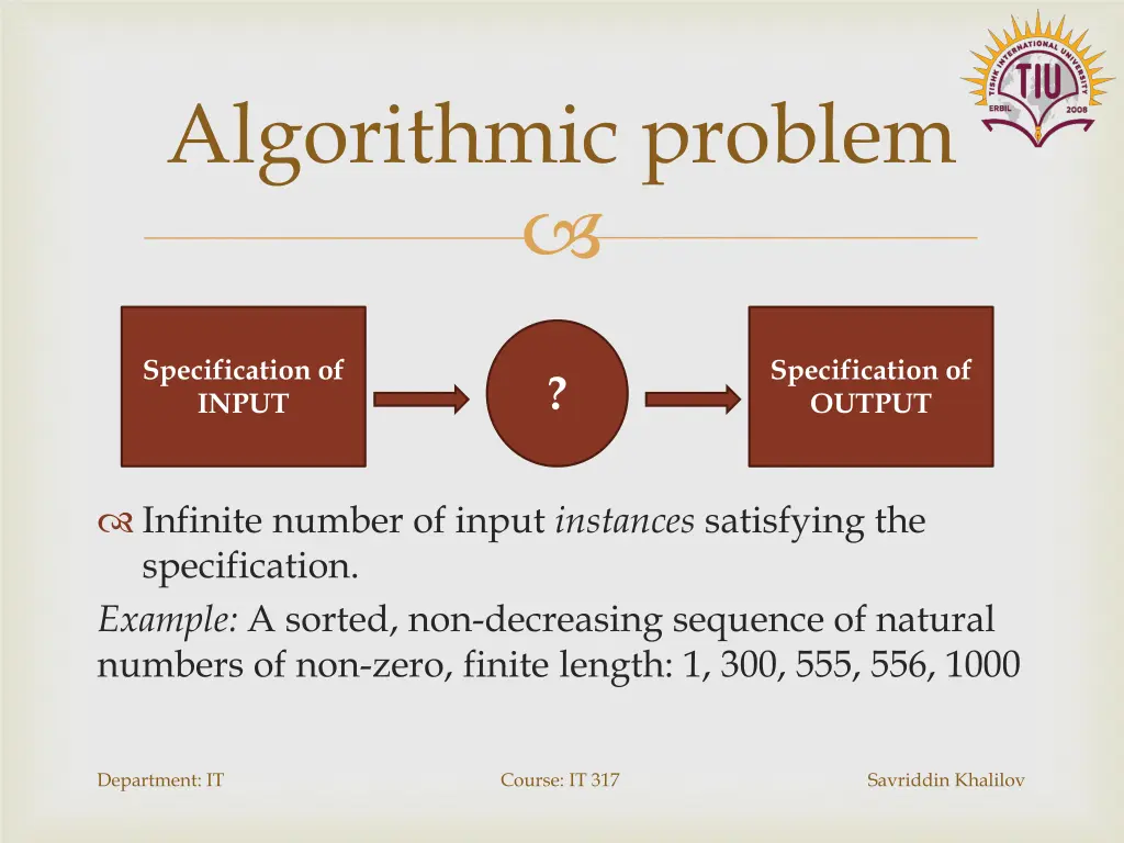 algorithmic problem