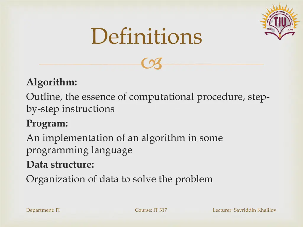 definitions