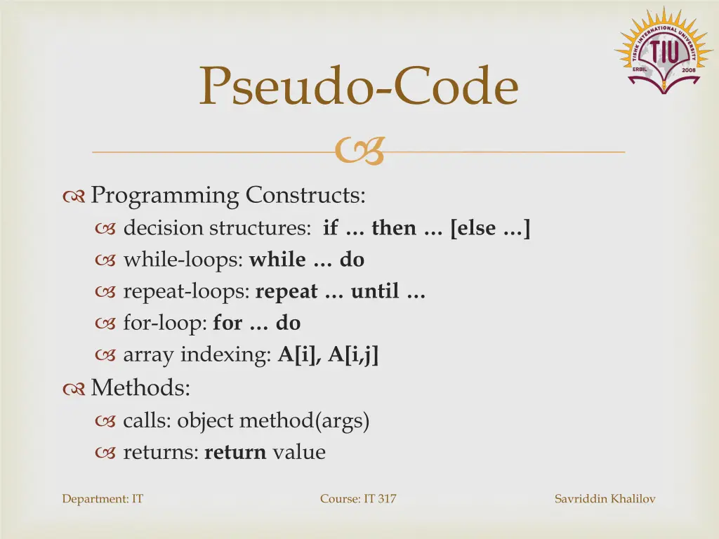 pseudo code 2