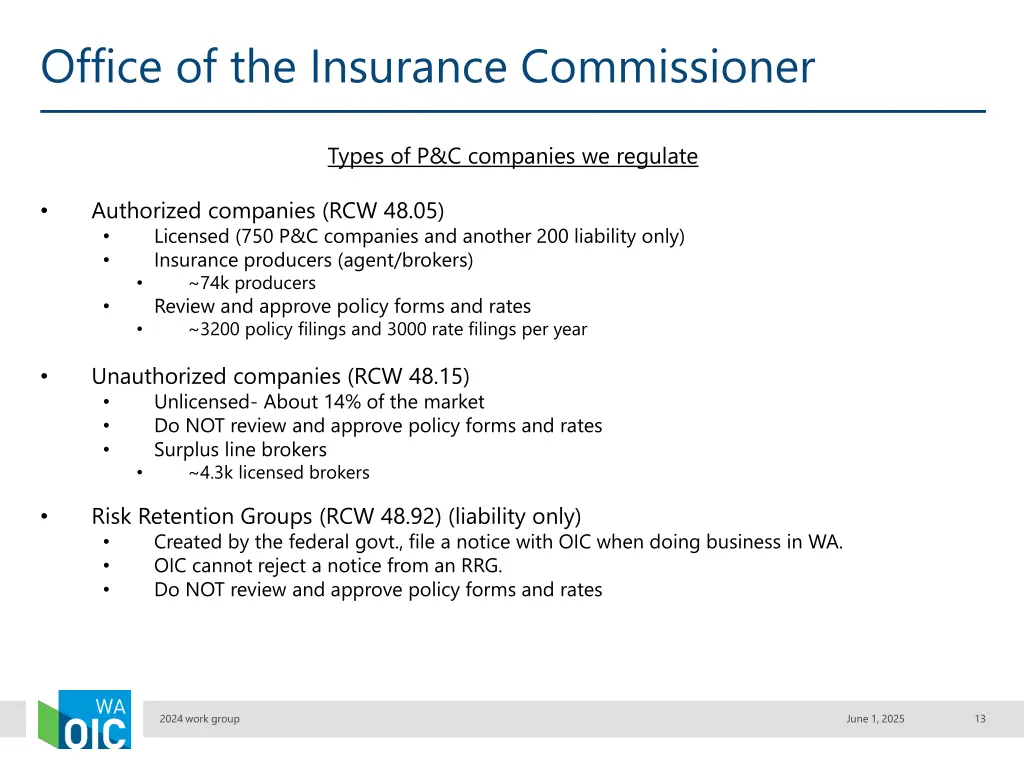 office of the insurance commissioner