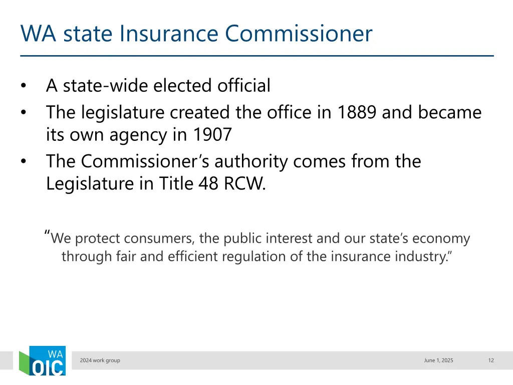 wa state insurance commissioner
