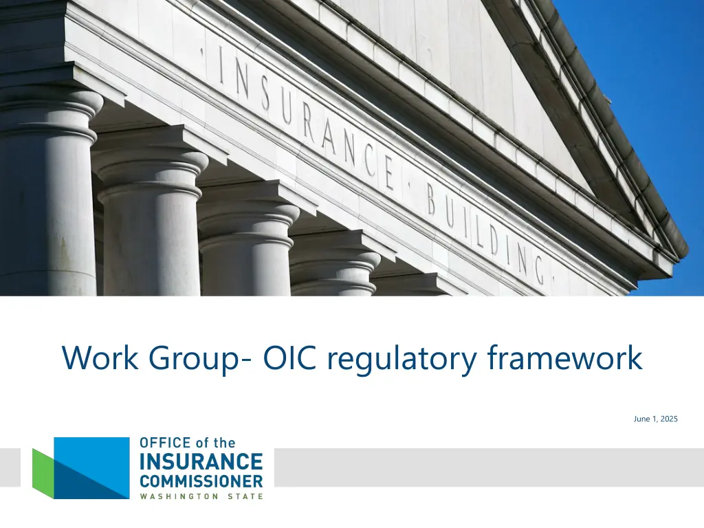 work group oic regulatory framework