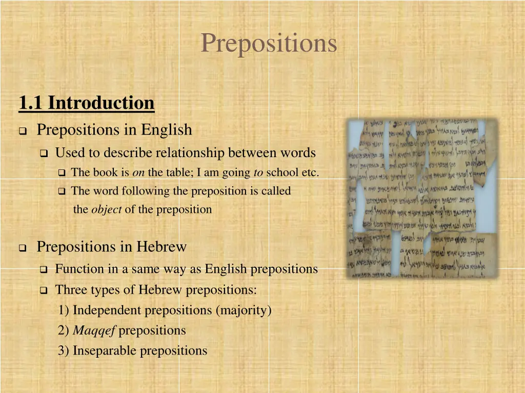 prepositions