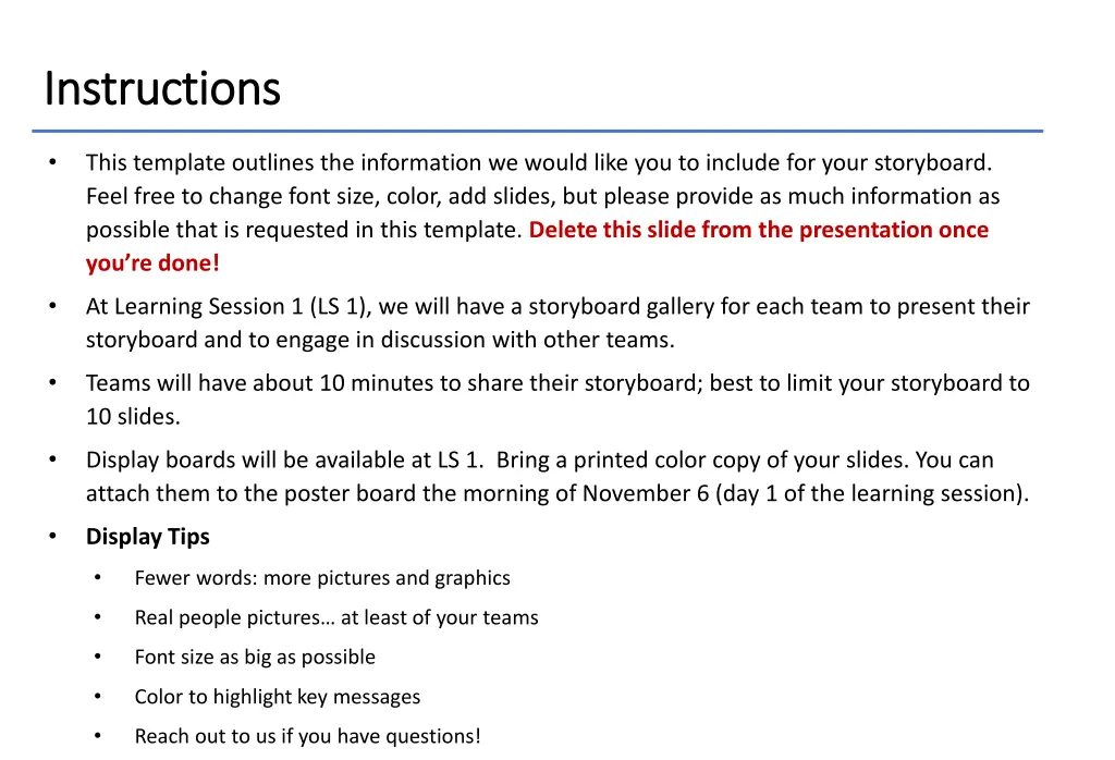 instructions instructions