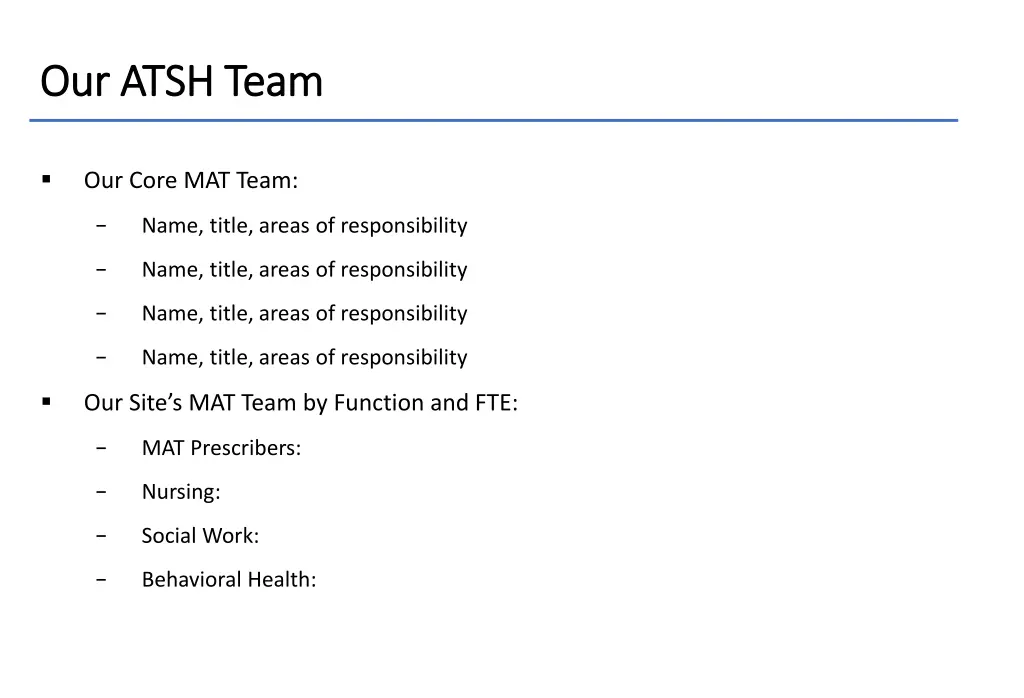 our atsh team our atsh team